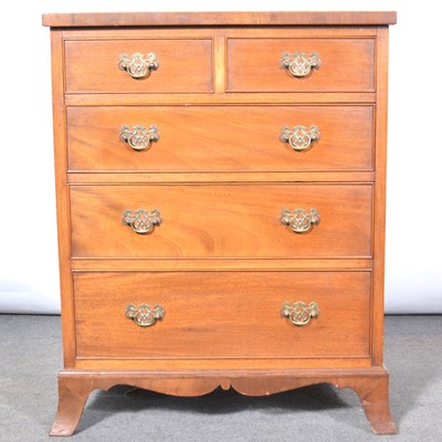 Lot 461 - Small mahogany chest of drawers, George II style