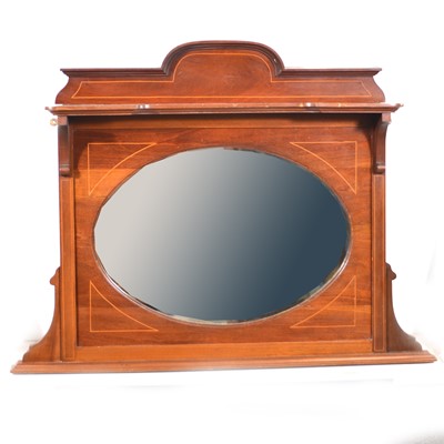 Lot 420 - Edwardian mahogany overmantel mirror