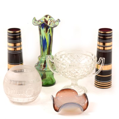 Lot 53 - Murano glass ashtray and other glasswares.