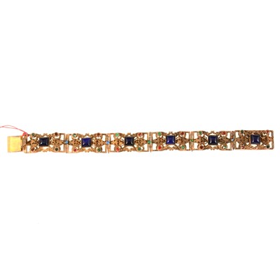 Lot 338 - A gilt metal bracelet probably Max Neiger of Gablonz.