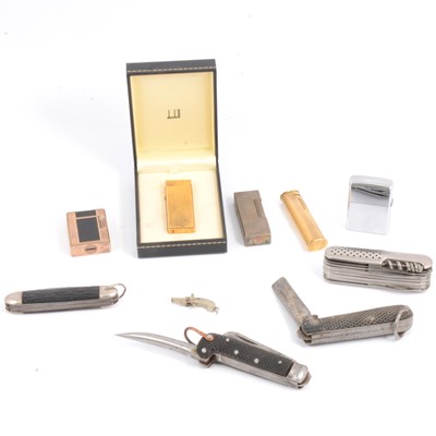 Lot 103B - Cigarette lighters and pen knives