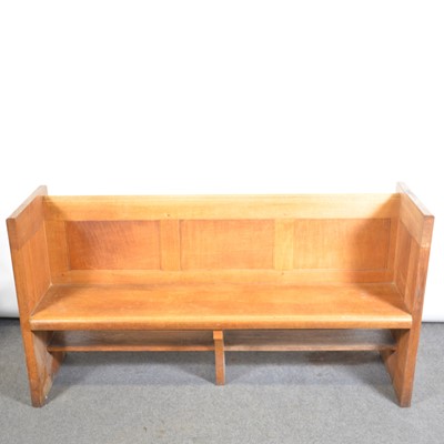 Lot 147 - Pair of oak pew benches.