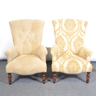 Lot 142 - Two contemporary upholstered chairs.
