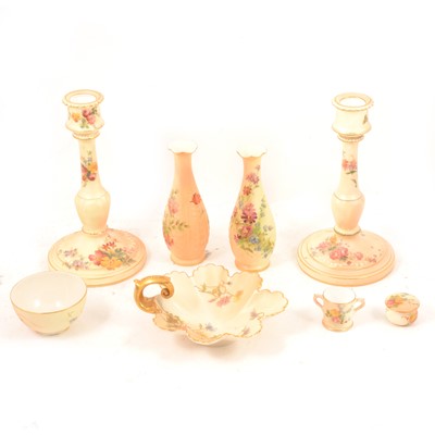 Lot 106 - A quantity of Royal Worcester blush ivory ware.