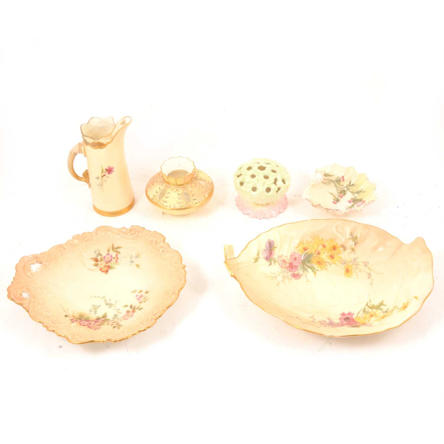 Lot 110 - Quantity of Royal Worcester blush ivory ware.