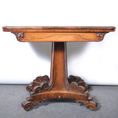 Lot 510 - Victorian rosewood card table