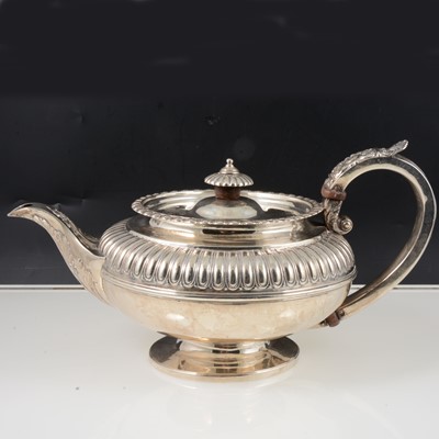 Lot 283 - A silver teapot, maker's mark WE, London 1825.