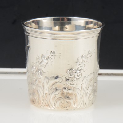 Lot 284 - A French silver cup, Louis-Jacques Berger, Paris, second mark registered 1807.