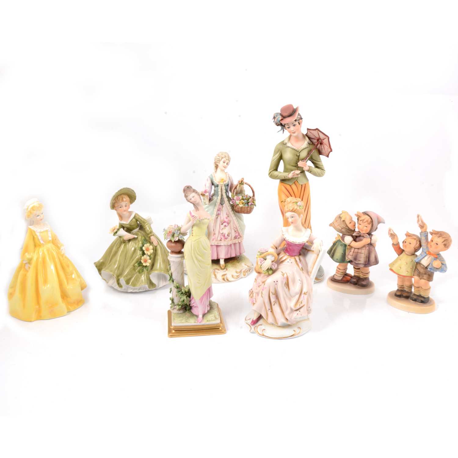 Lot 12 - Capodemonte, Spode, Hummell and other figures
