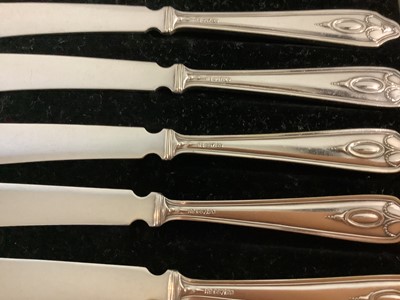 Lot 202 - Cased and loose silver plated flatware, enamel.