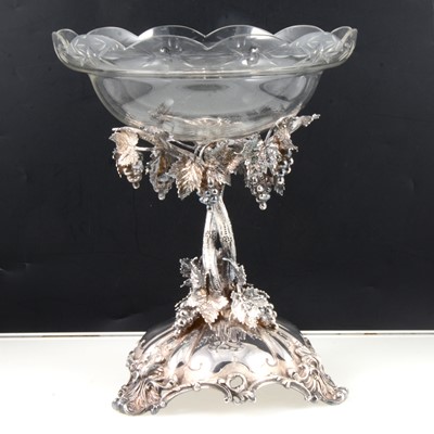 Lot 293 - Victorian silver plated table centre