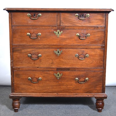 Lot 623 - A mahogany chest of two short over three long drawers