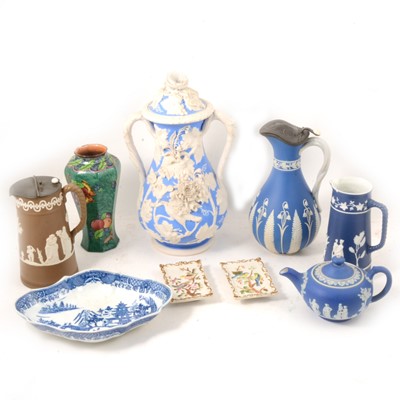 Lot 78 - Wedgwood, Losol Ware and other jasperware items.