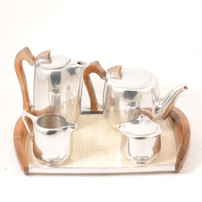 Lot 165 - Picquot Ware five-piece teaset.