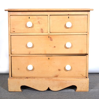 Lot 610 - Stripped pine chest of drawers