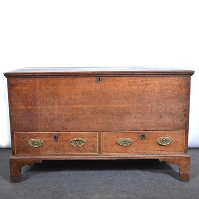 Lot 542 - George III oak mule chest