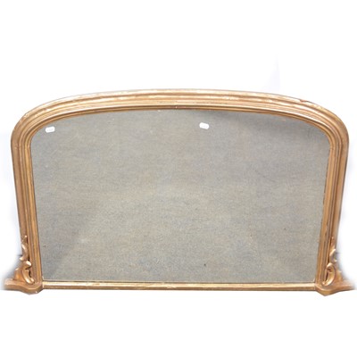 Lot 487 - Victorian overmantel mirror