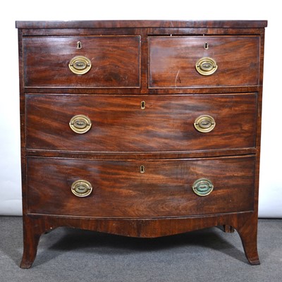 Lot 596 - Victorian mahogany bowfront chest of drawers