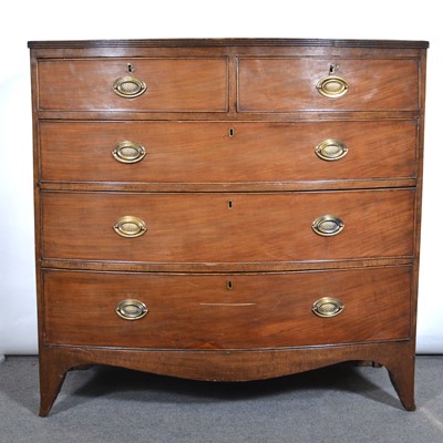 Lot 637 - Victorian mahogany bowfront chest of drawers