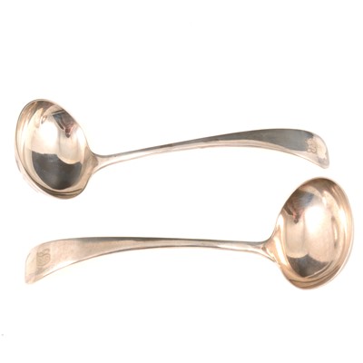 Lot 282 - Pair of silver sauce ladles by Cooper Brothers & Sons Ltd, Sheffield 1923