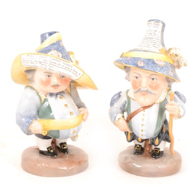 Lot 94 - Two Royal Crown Derby Mansion House Dwarves - "Theatre Royal, Haymarket" and "Auction of..".