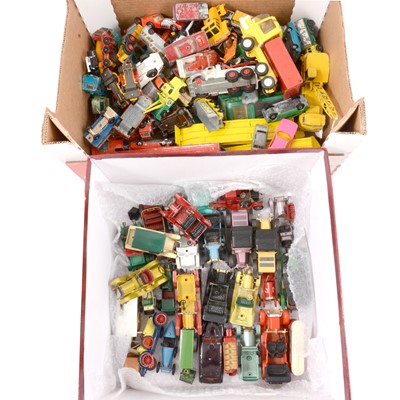 Lot 235 - Two boxes of playworn die-cast models