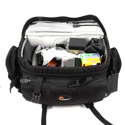 Lot 195 - Camera bag with filters