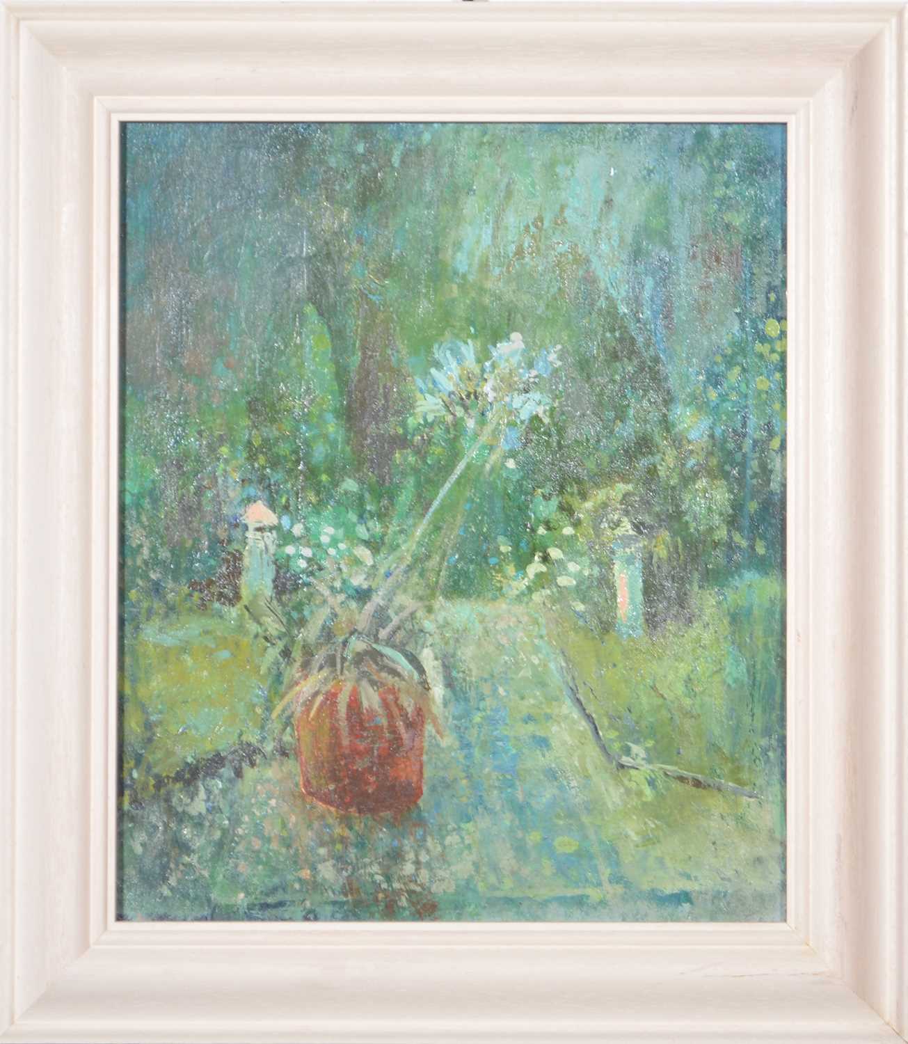 Lot 376 - Malcolm Fryer - Still life of flowers in a vase.