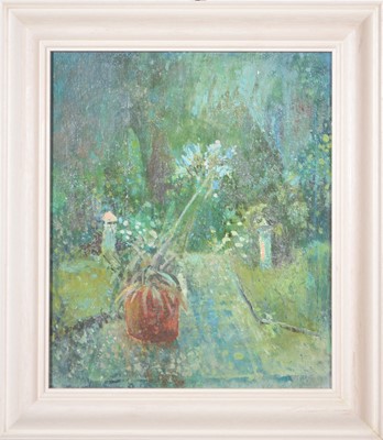 Lot 376 - Malcolm Fryer - Still life of flowers in a vase.