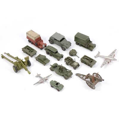 Lot 209 - One tray of military Dinky and other die-cast models