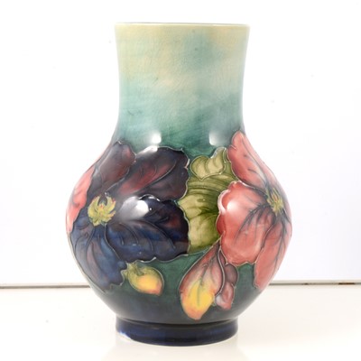 Lot 47 - Moorcroft vase, Clematis pattern.
