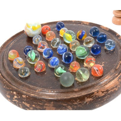 Lot 326 - Solitaire board, marbles and chess.