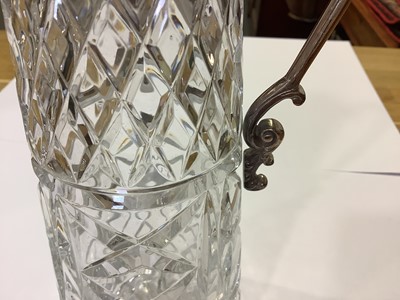 Lot 248 - Cut glass claret jug and a silver plated claret jug