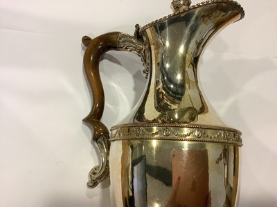 Lot 248 - Cut glass claret jug and a silver plated claret jug