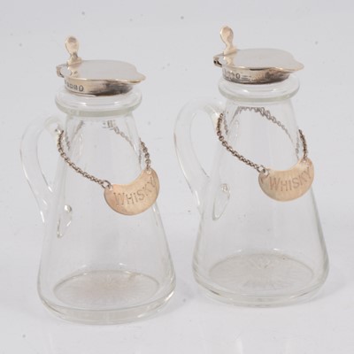 Lot 243 - Pair of silver mounted whisky noggins