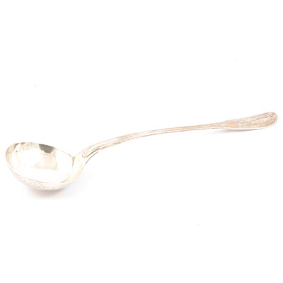 Lot 247 - A Continental silver soup ladle, possibly Belgian or French.