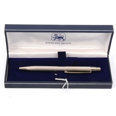 Lot 230 - Silver ball point pen by Harrison Brothers & Howson Ltd, new and boxed.