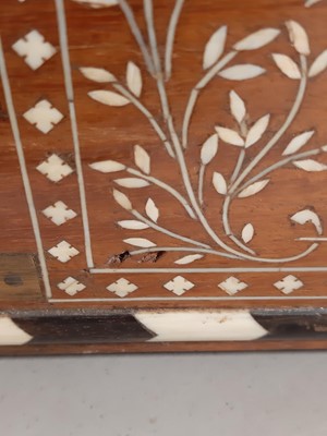 Lot 137 - Indian ivory inlaid box, Hishiarpur.