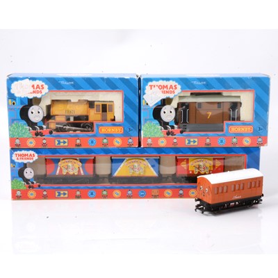 Lot 115 - Two Hornby OO gauge Thomas The Tank Engine and Friends locomotives and Circus vans