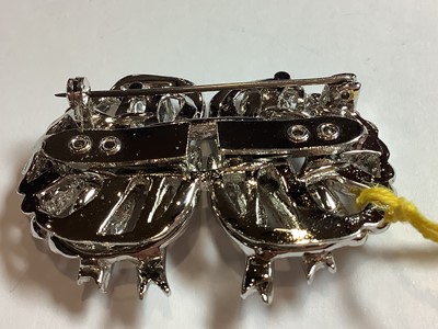 Lot 325 - Vintage paste set brooches, clips earrings, Pennino set.