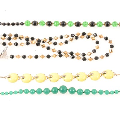 Lot 336 - Twelve vintage 1950's / 1960's bead necklaces.