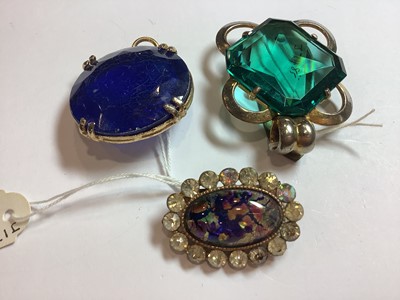 Lot 328 - Vintage colourful jewellery , enamel, pewter, bakelite, faux opal jewellery, Thomas L Mott, Miracle.