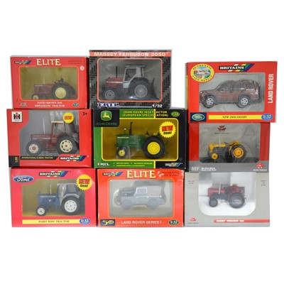 Lot 242 - Nine Britains and other makers farm vehicle models