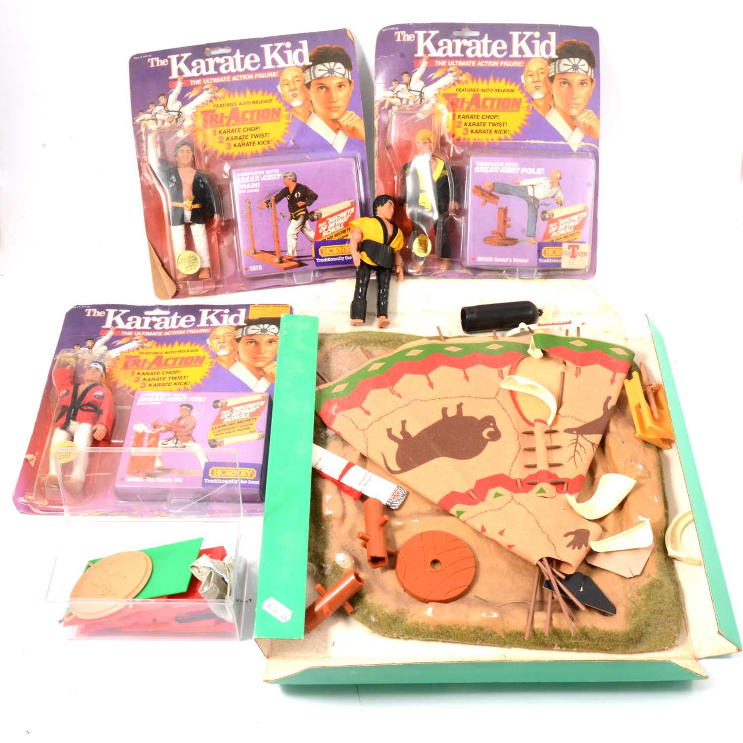 Lot 279 - Remco The Karate Kid figures