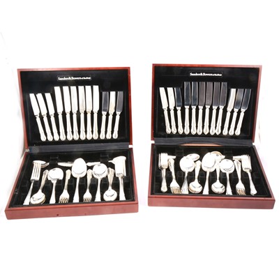 Lot 120 - Part canteens of Sander & Bowers EPNS cutlery.