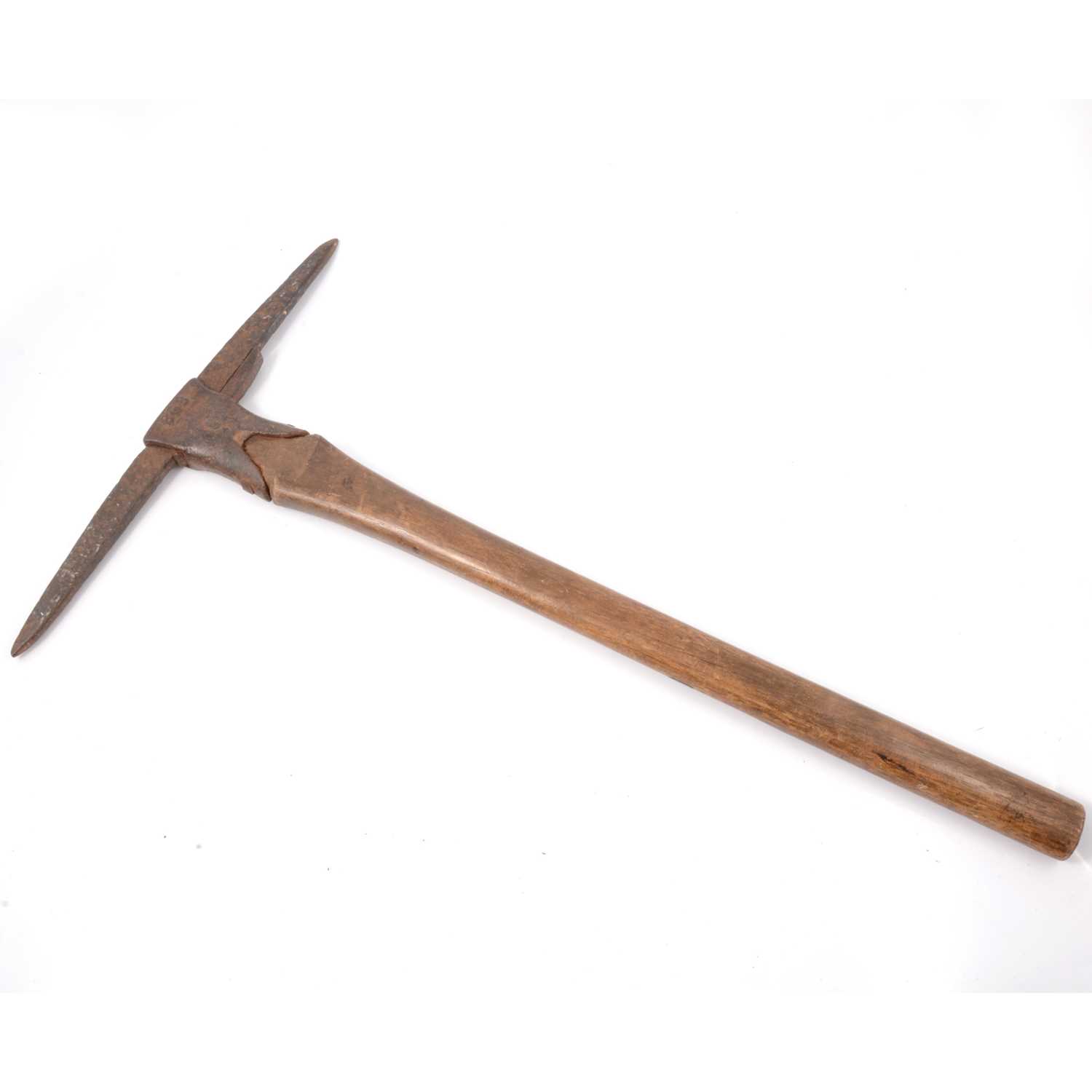 First Pickaxe Lot 170 - 19th century Welsh Coal Miners wedge pickaxe,