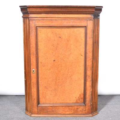 Lot 453A - Victorian birdseye maple hanging corner cupboard