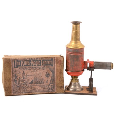 Lot 171 - A rare “The King-Magic Lantern” toy tin magic lantern