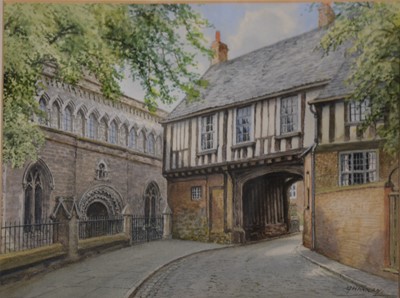 Lot 341 - Albert H Findley, Tudor Gateway, Leicester.