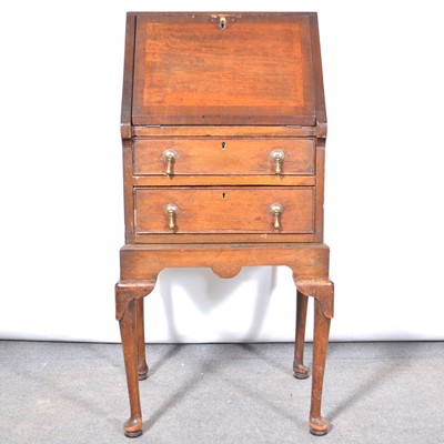 Lot 404 - Reproduction mahogany bureau, of small proportions